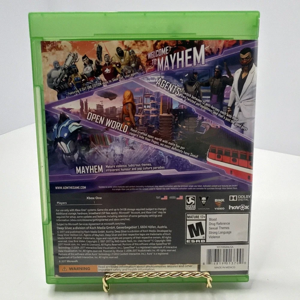 Agents of Mayhem (Microsoft Xbox One, 2017) PREOWNED